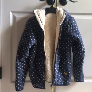 Boden fleece lined reversible hoodie